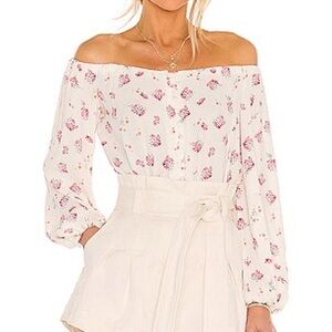 AFRM- nessa floral off shoulder bodysuit